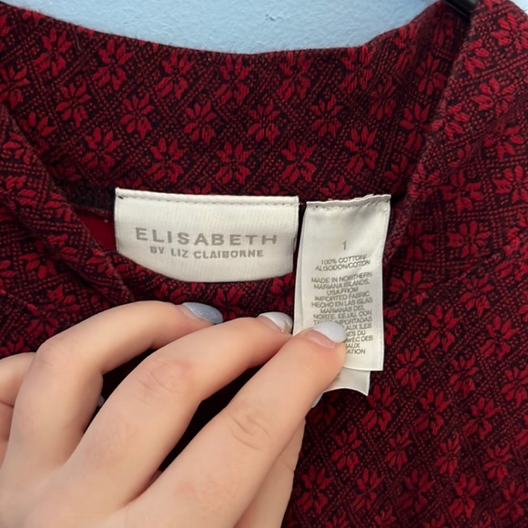 Elisabeth by Liz Claiborne Mock Neck Long Sleeve Shirt - Picture 4 of 4